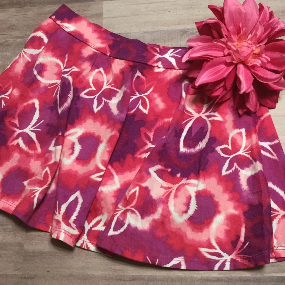 CHILDREN’S PLACE Girls sz X Large Skirt Short Butterflies Pinks White Purples